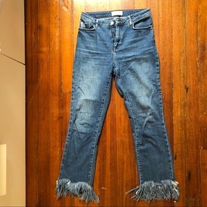 Mango fringe jeans